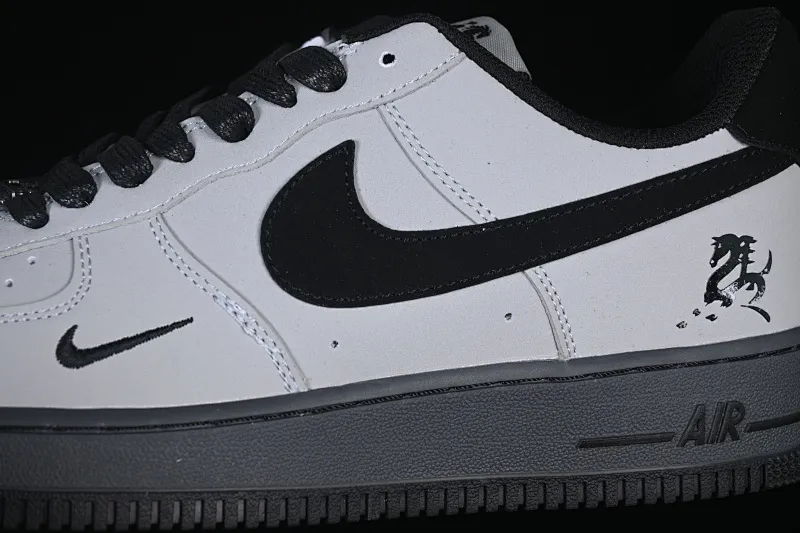 All categories Nk Air Force 1 Air Force series Nk Air Force 1 Low Air Force low top Nike Air Force 1'07 Low Year of the Horse limited edition Gray gray shadow Air Force 1 low top casual sneakers IH1401-100